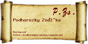 Podhorszky Zsóka névjegykártya